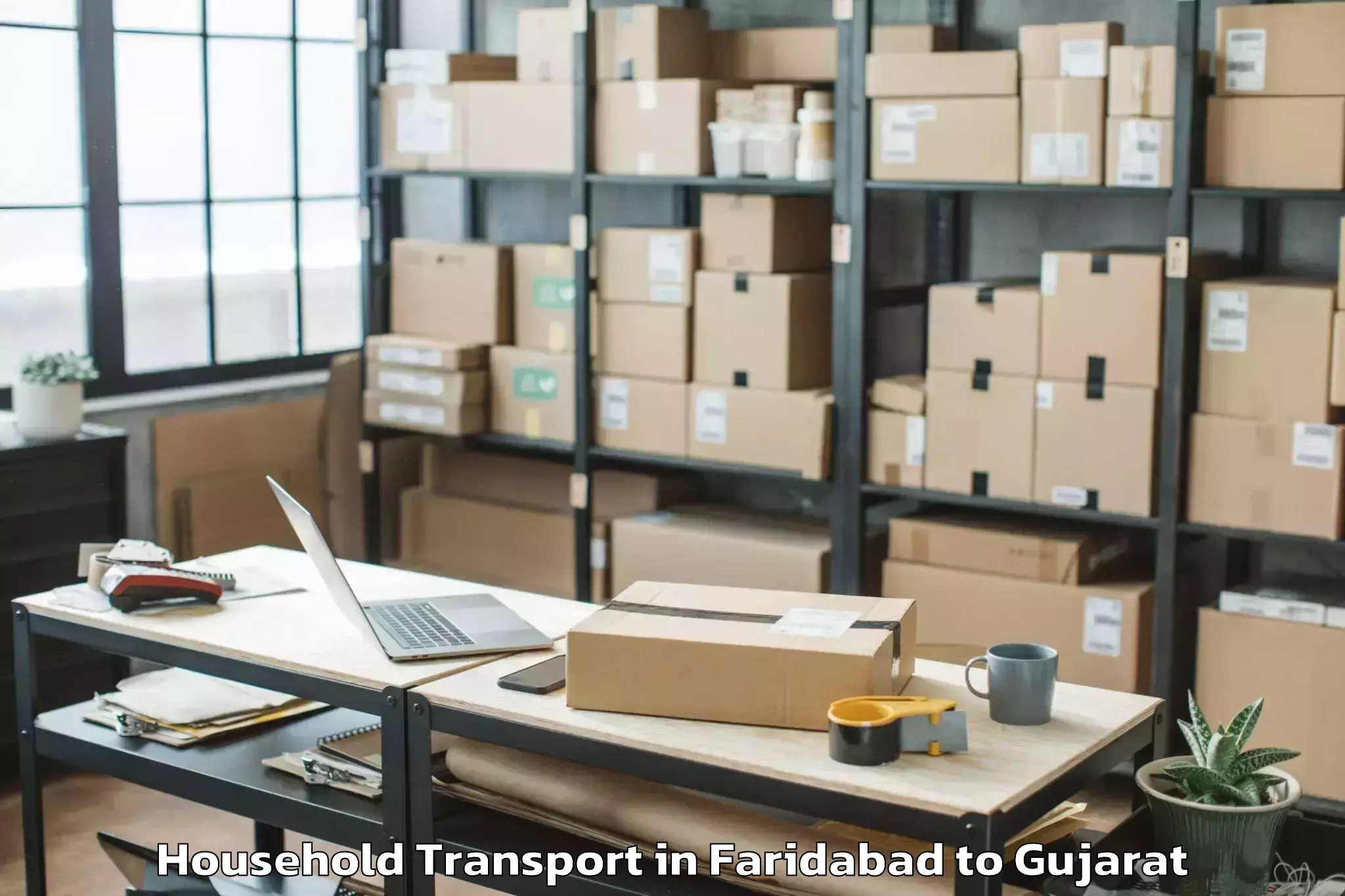 Easy Faridabad to Anklesvar Household Transport Booking